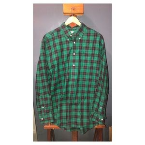 Brooks Brothers button down shirt green& red plaid